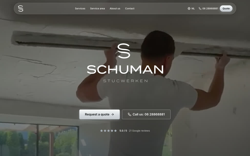 Schuman Stucwerken — website by Meetflows